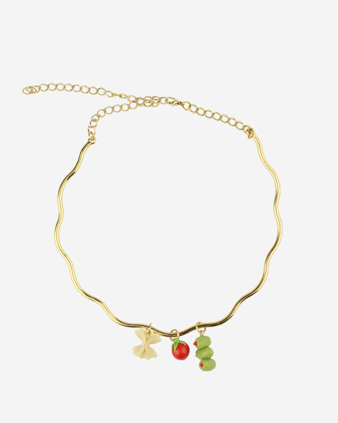 Colar Dourado com Pingentes