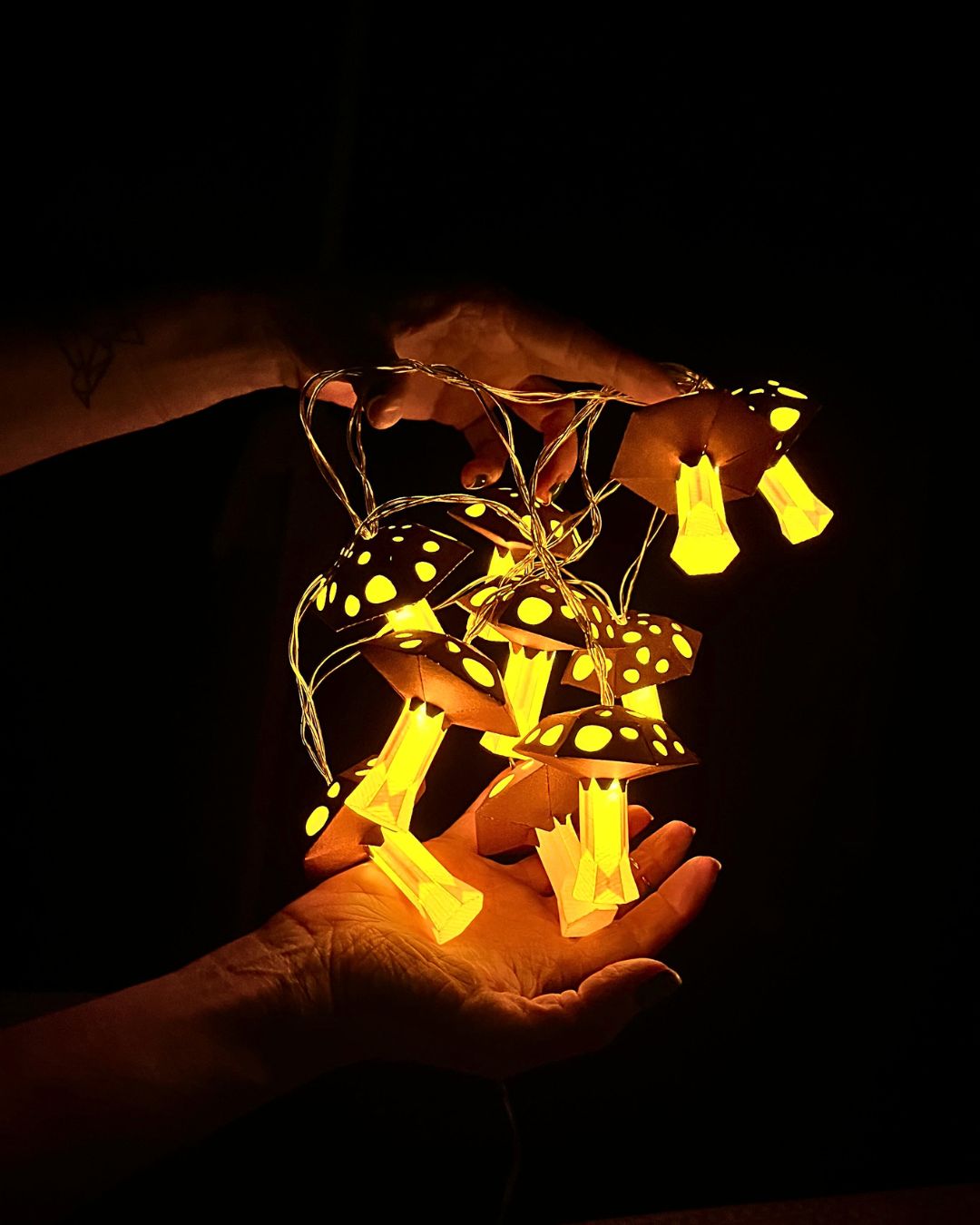 Cordão de luz Cogumelos