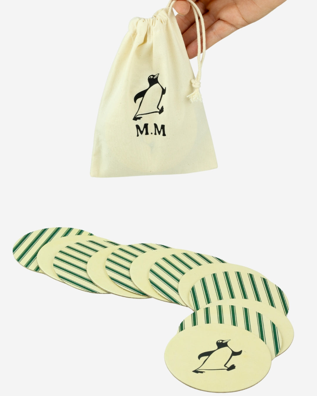 Kit bolachas porta copo Pinguim M.M