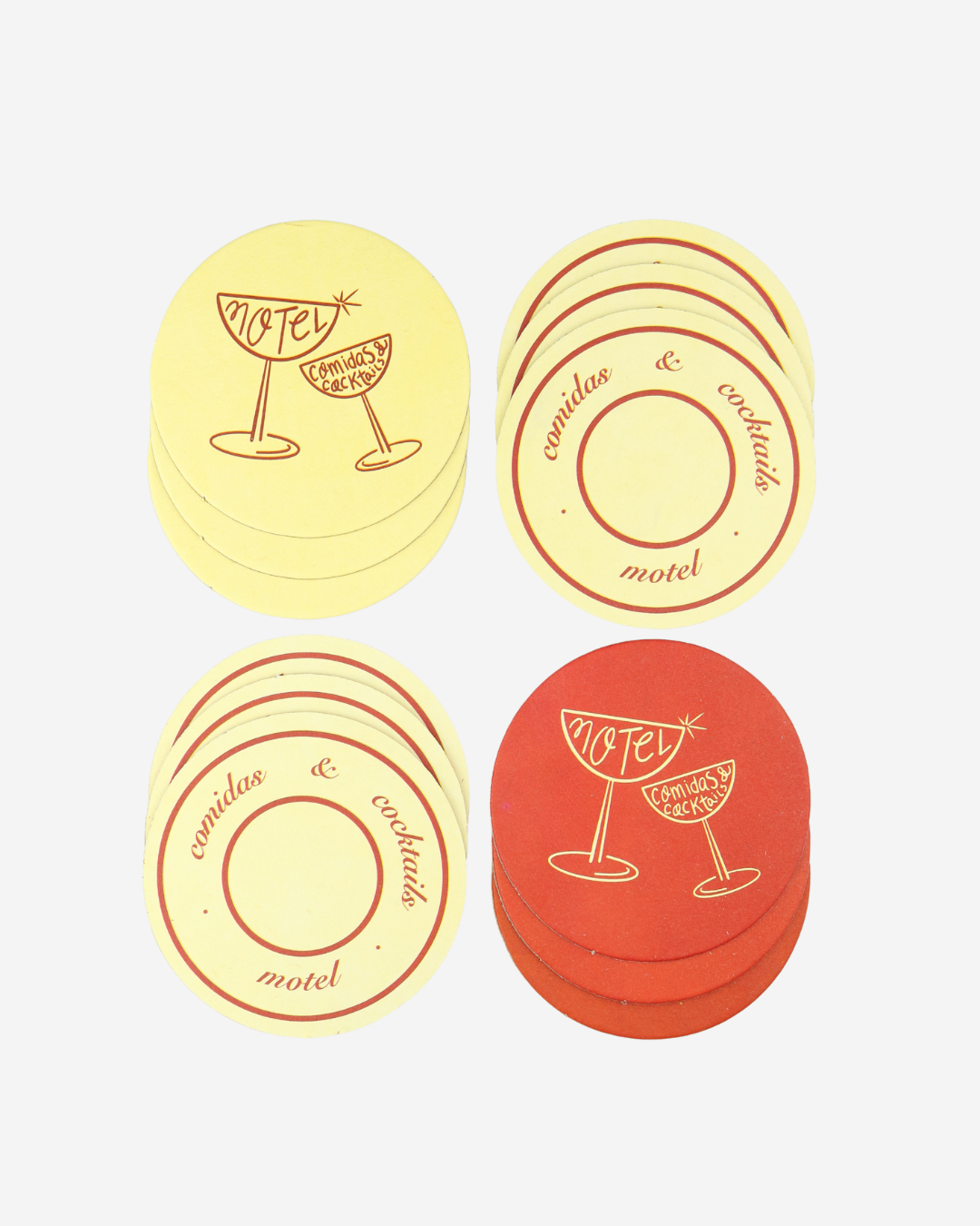 Kit bolachas porta copo Motel