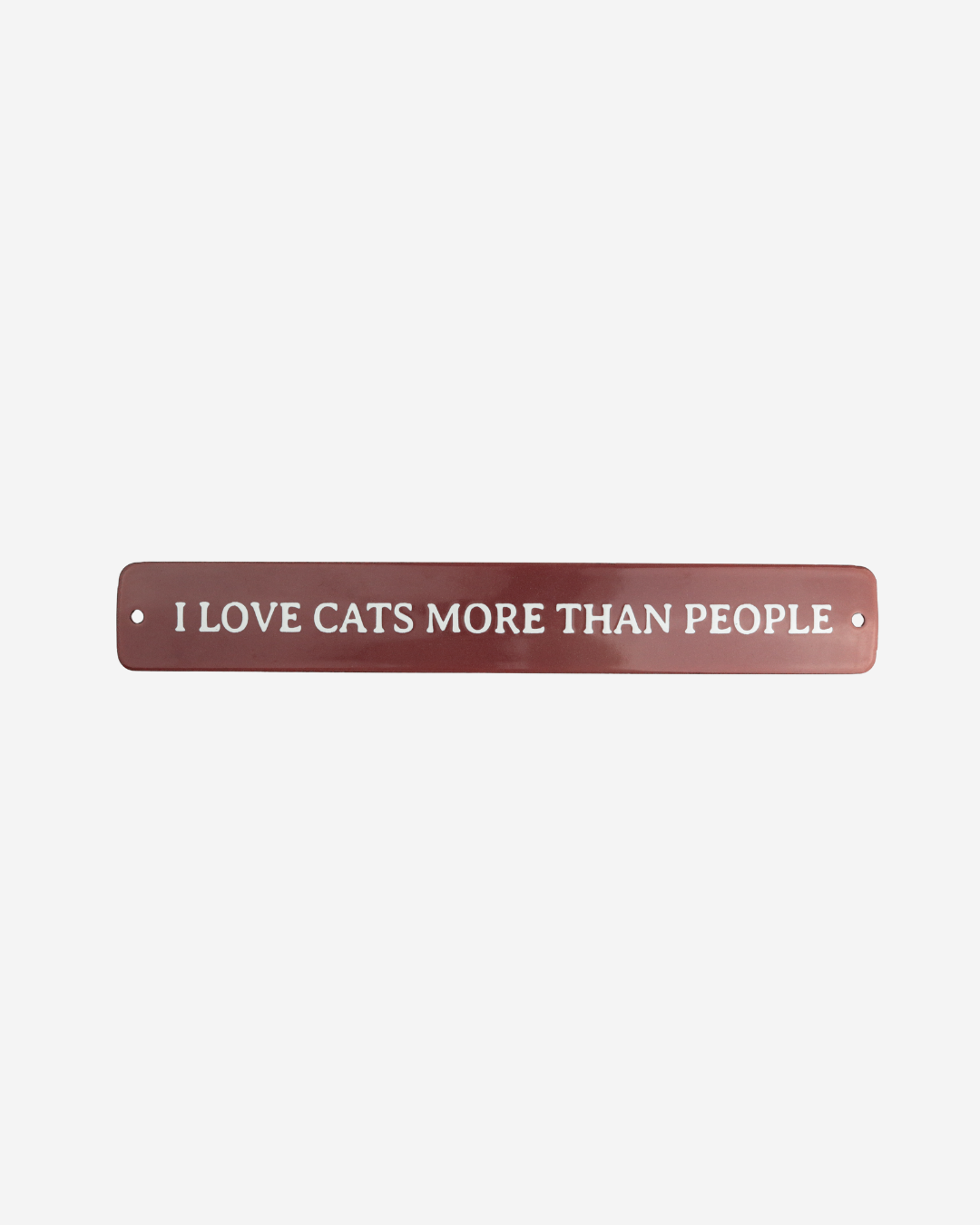 Plaquinha I love cats more than people