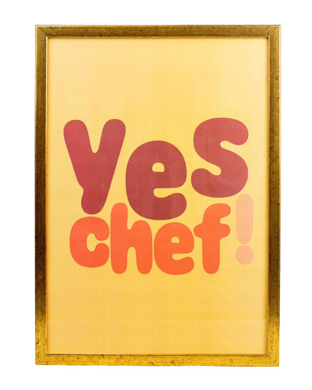 Pôster Yes Chef - Amarelo