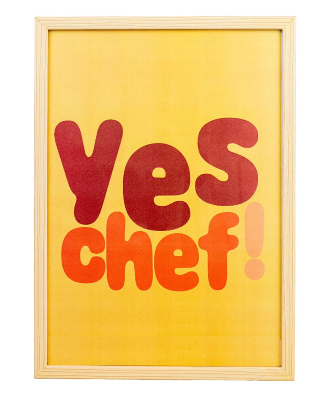 Pôster Yes Chef - Amarelo