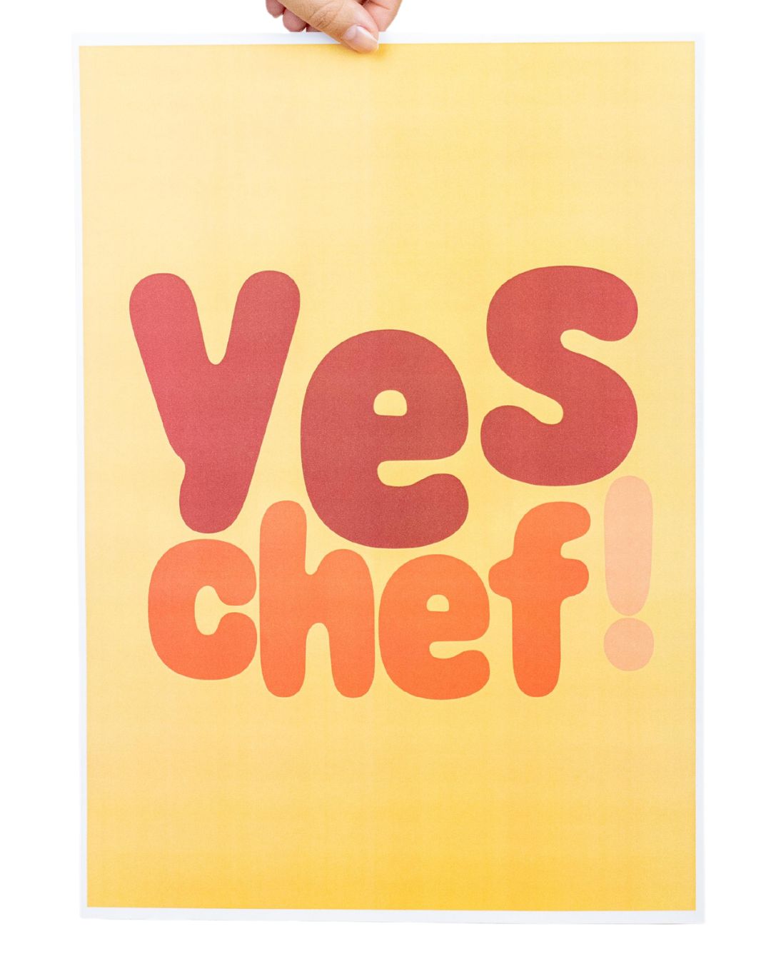 Pôster Yes Chef - Amarelo