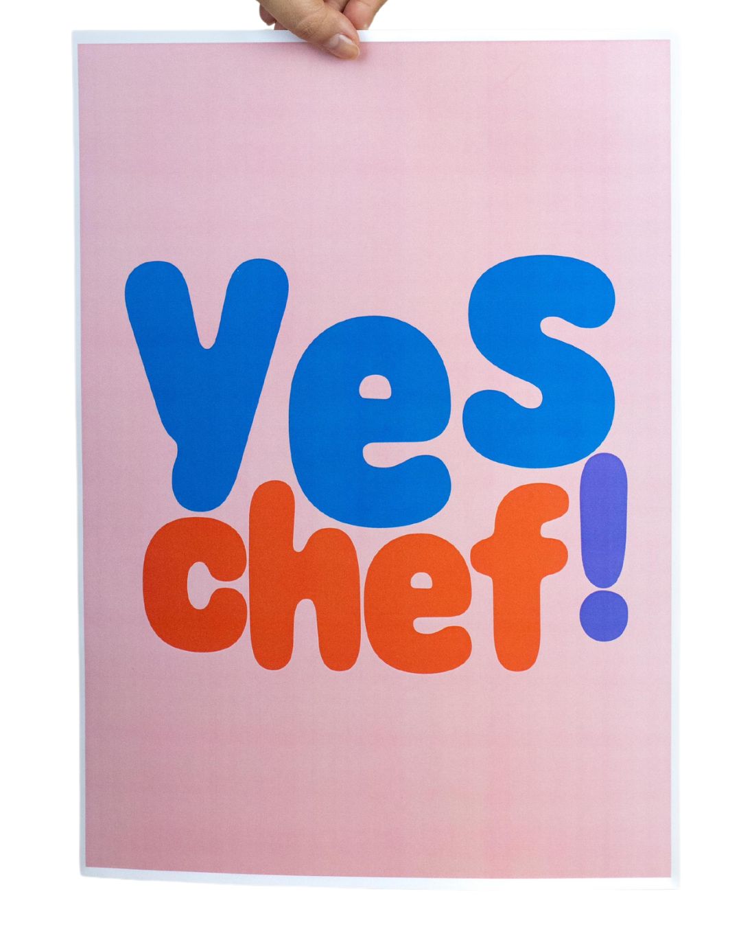 Pôster Yes Chef - Rosa