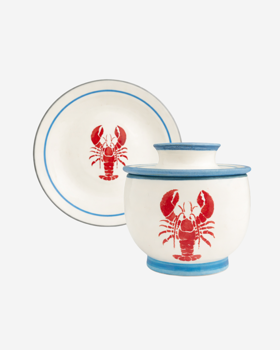 Prato cerâmica sobremesa Lagosta