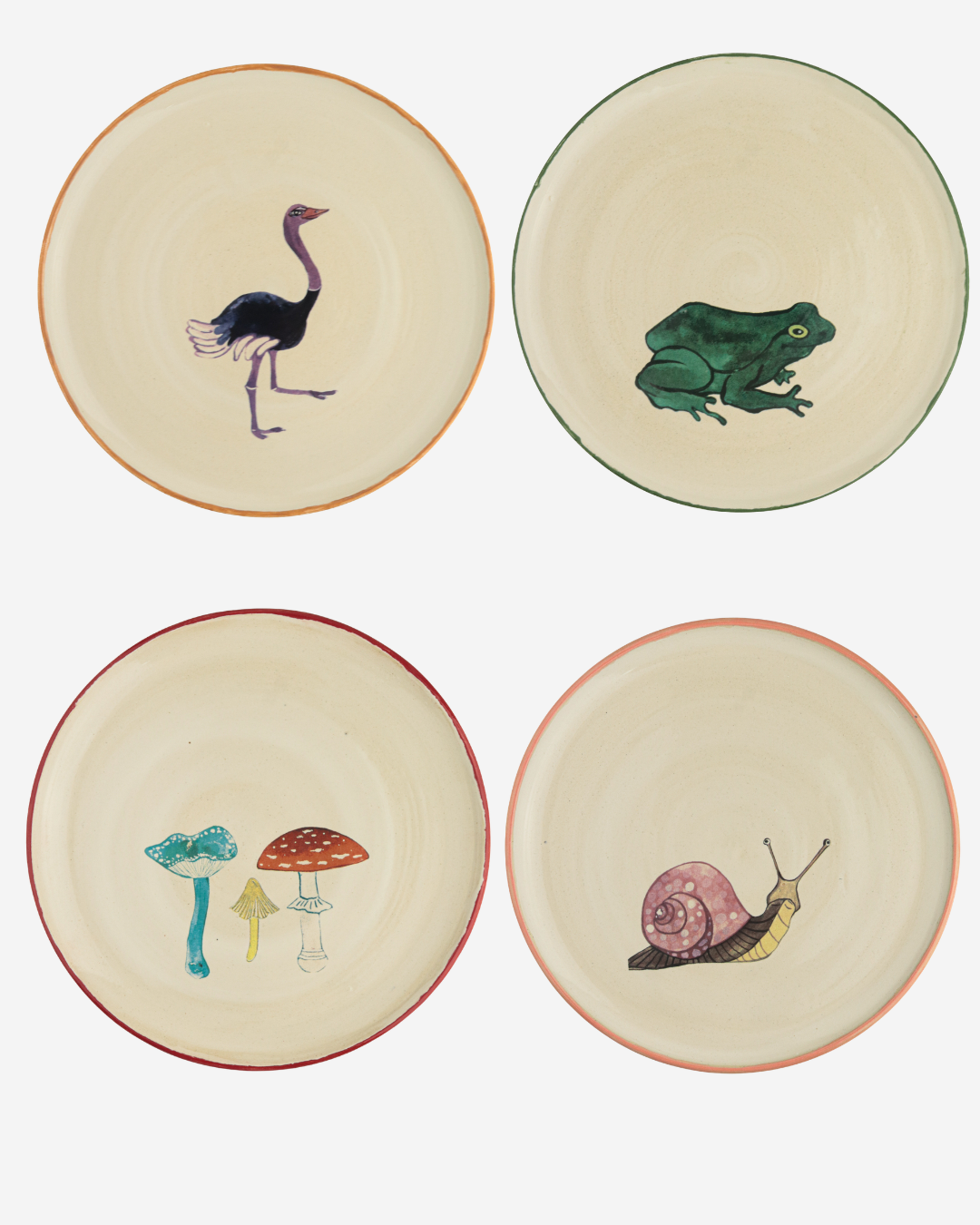 Prato sobremesa cerâmica Sapo