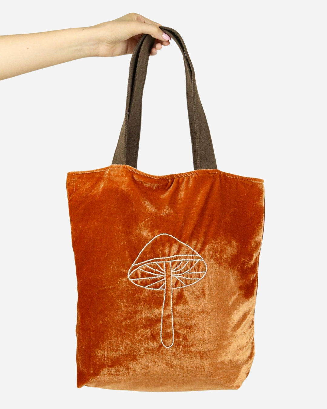 Sacola Veludo Cogumelo