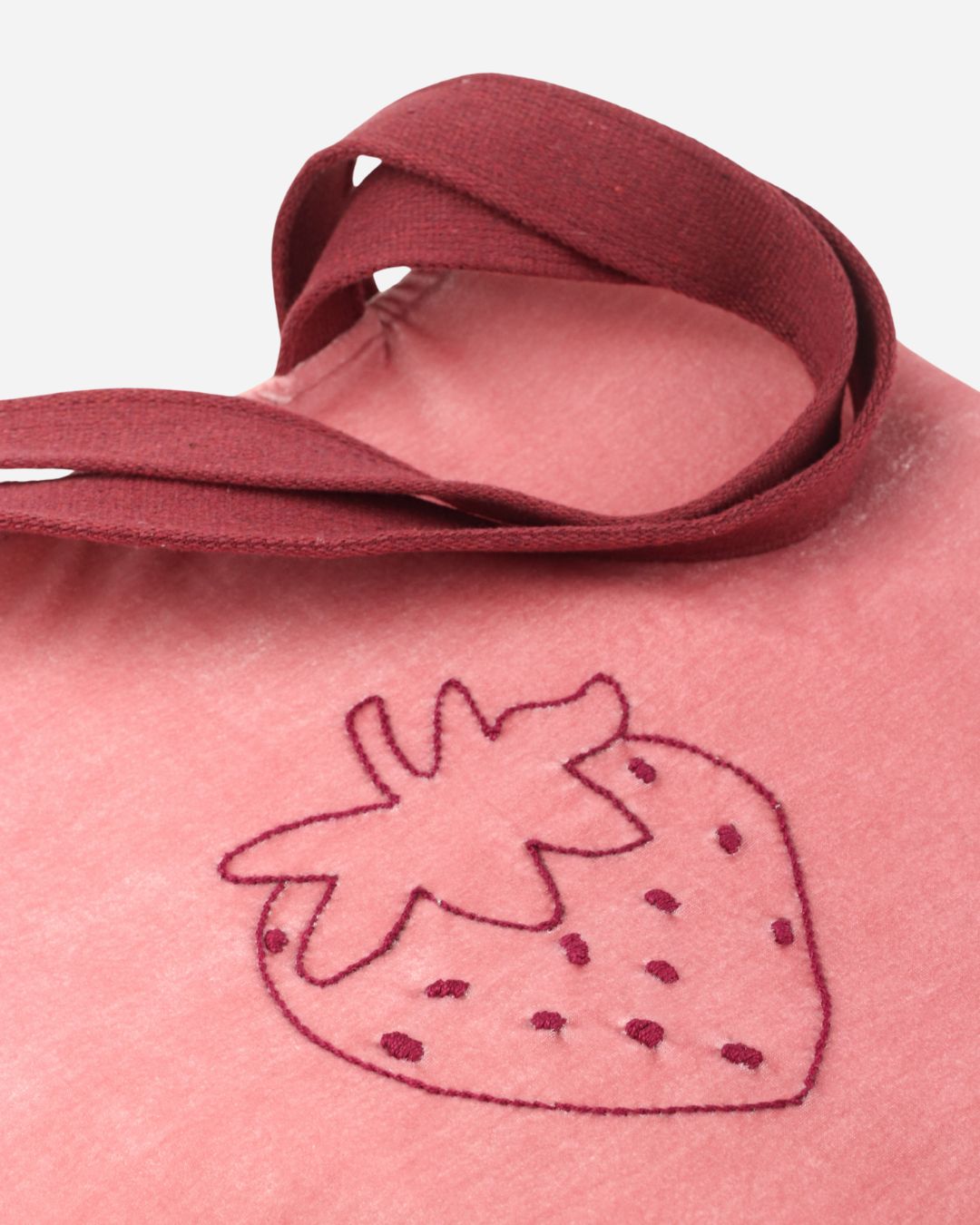 Sacola Veludo Morango