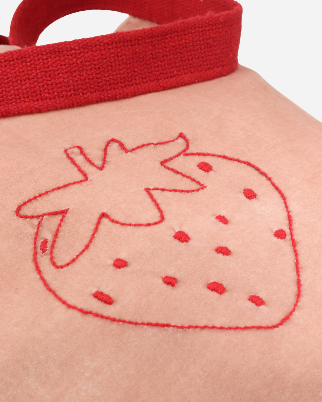 Sacola Veludo Morango