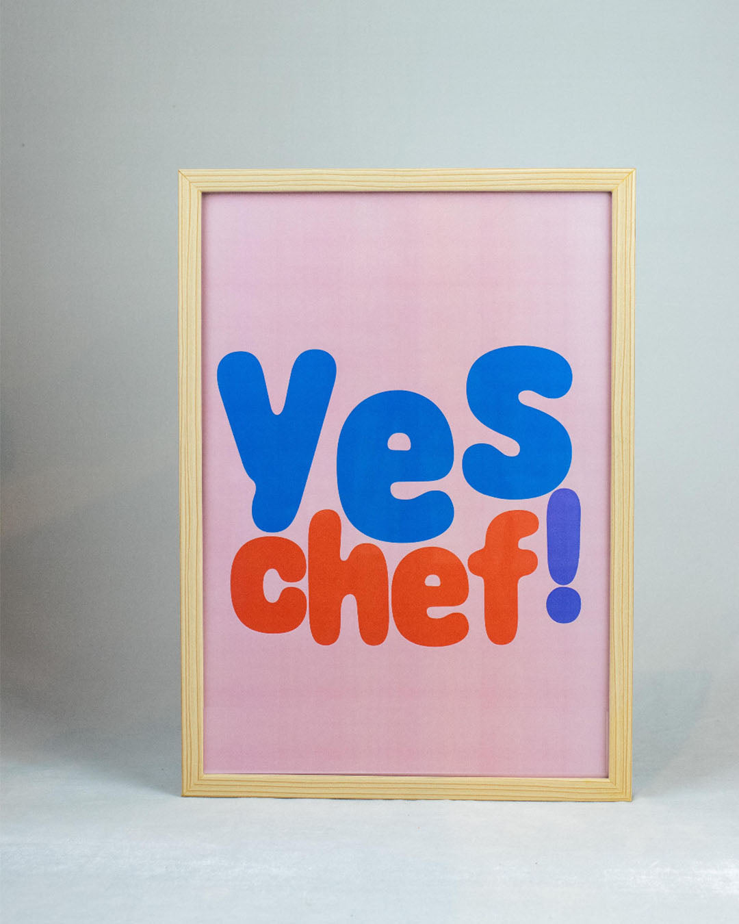 Pôster Yes Chef - Rosa