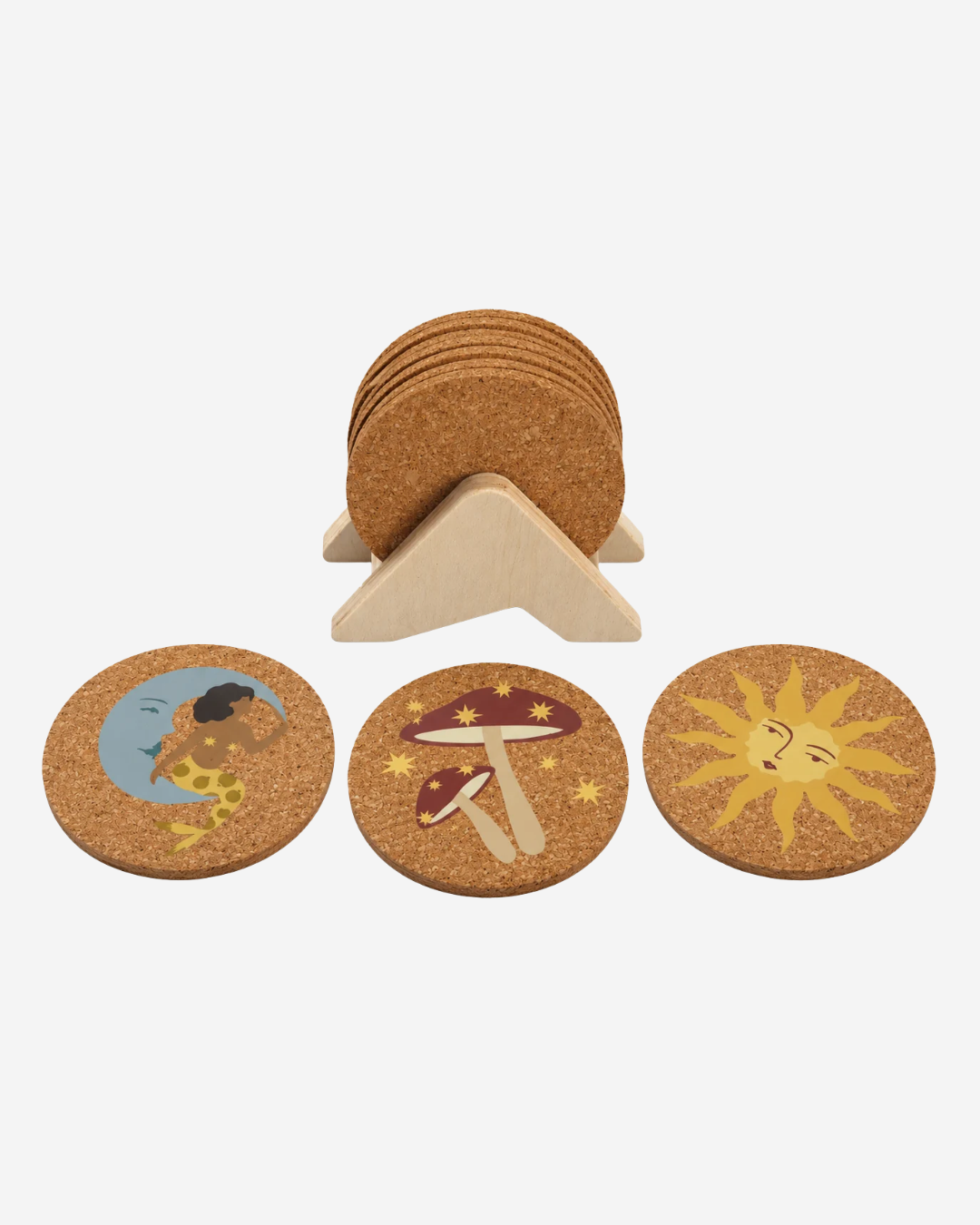 Kit 6 Bolachas Porta Copo Cortiça Sorte