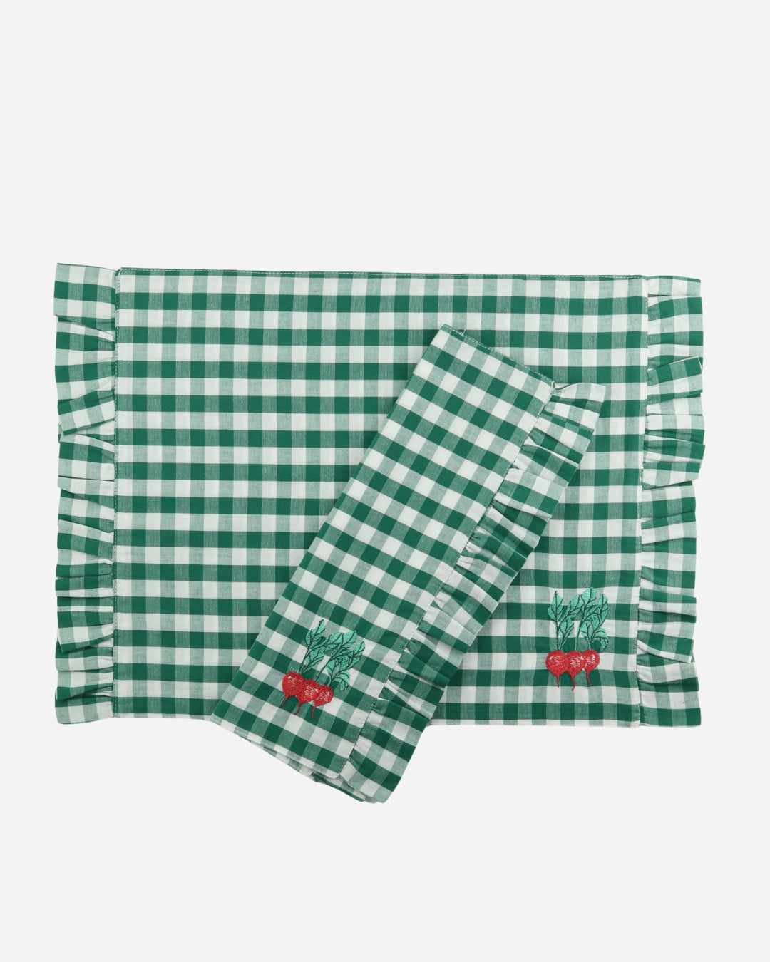 Kit Jogo Americano xadrez Rabanete