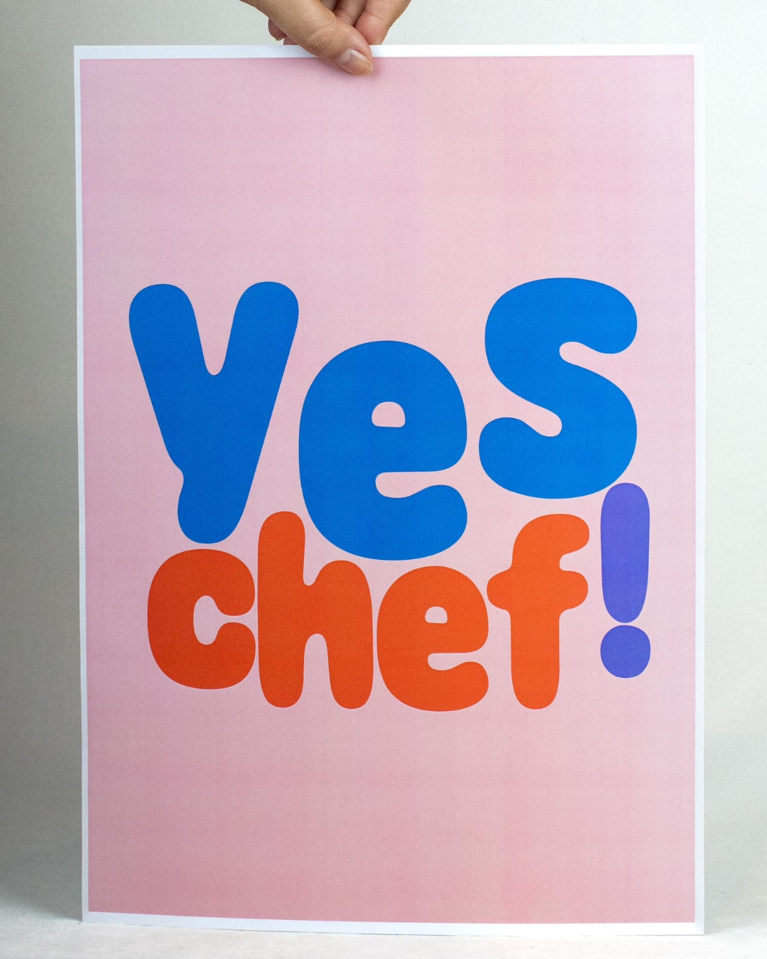 Pôster Yes Chef - Rosa