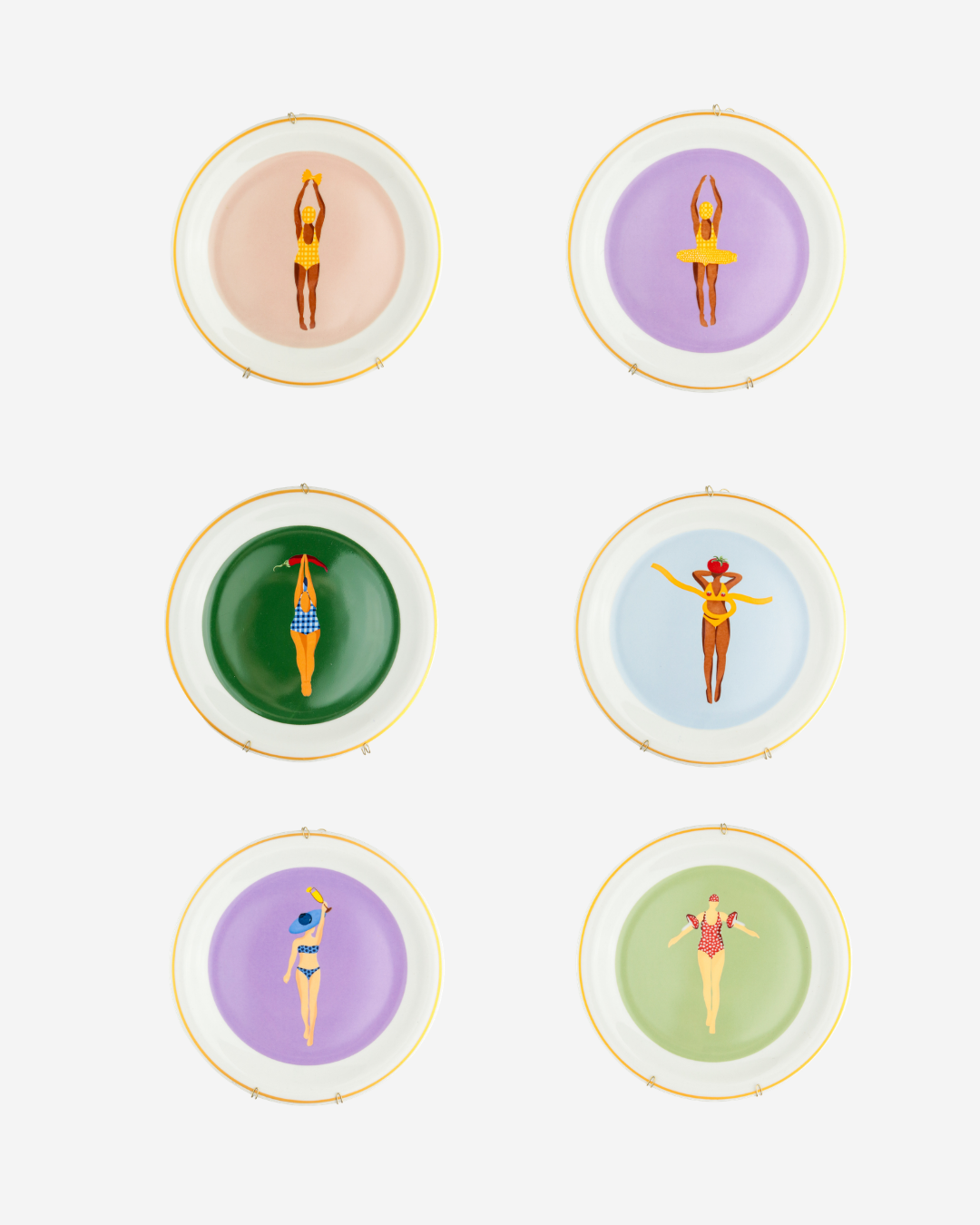 Prato decorativo Nadadora Cogumelo + Gancho