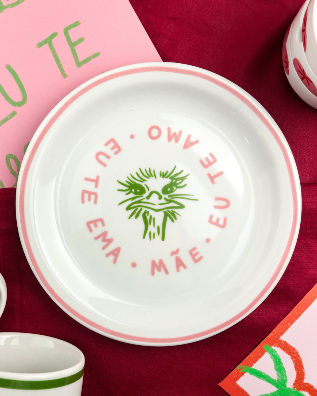 Prato sobremesa Mãe eu te Ema