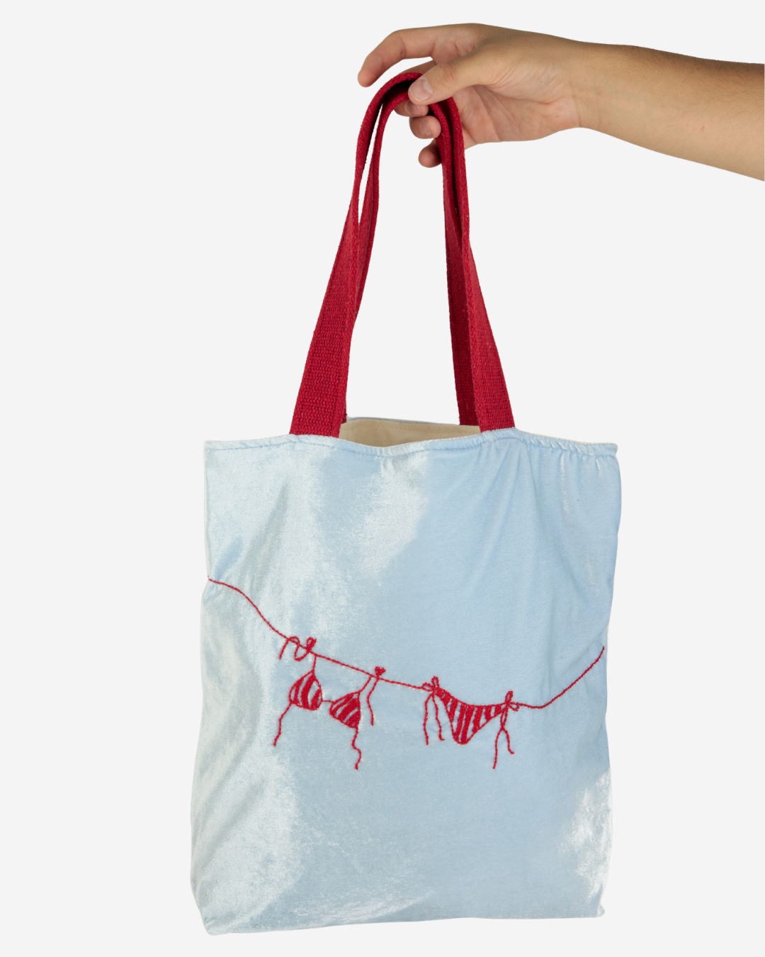 Sacola veludo Pool Party