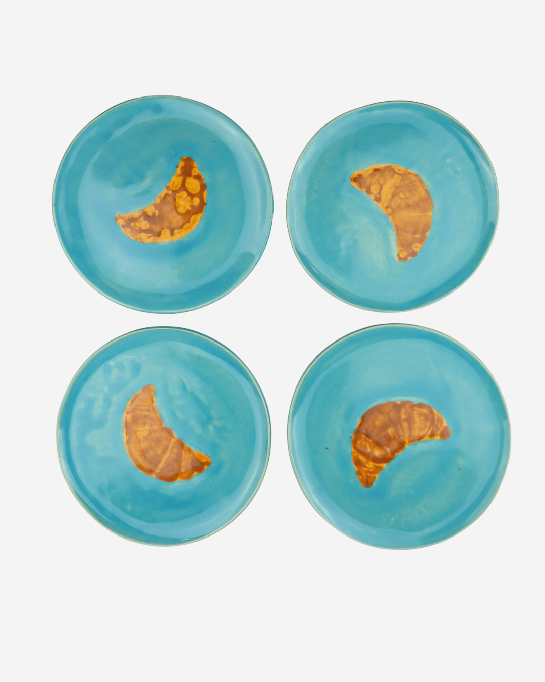 Conjunto de Pratos sobremesa Croissant - Pequenos Defeitos